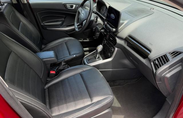 After: the EcoSport passenger seat, dashboard, and carpet clean and free of hair