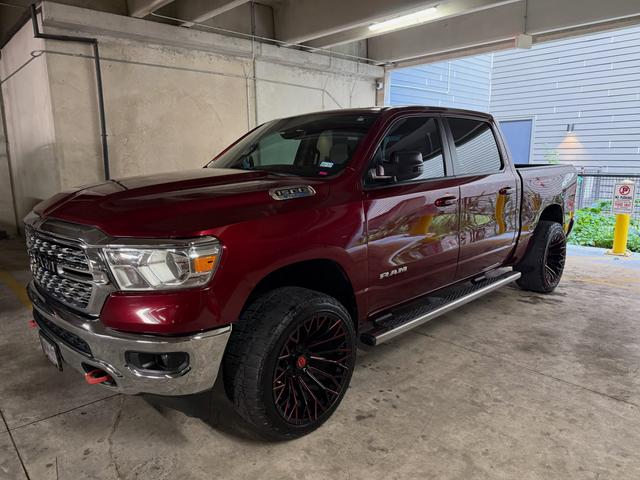 Red Ram 1500 Lone Star after a Silver mobile detail in Austin, with chrome trim and glossy paint
